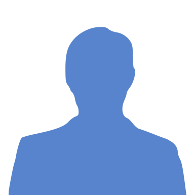 Blue silhouette on white background