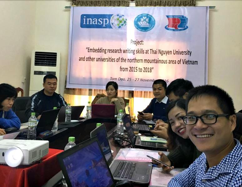 Enthusiastic participants at online training workshop in Vietnam in November 2016