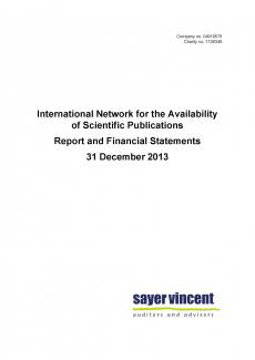 2013 annual report and financial statement image Thumbnail