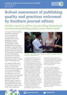 Robust assessment of publishing quality and practices welcomed by Southern journal editors Thumbnail