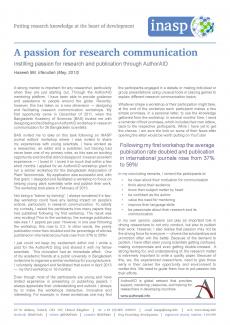 A passion for research communication case study image Thumbnail