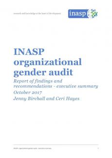 INASP gender audit exec summary image Thumbnail