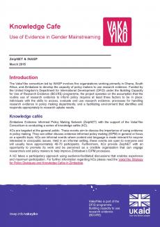 Knowledge Cafe – gender mainstreaming image Thumbnail