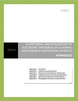 Monitoring and evaluation of electronic resources in academic research institutions in Kenya image Thumbnail