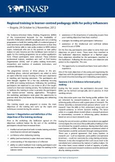 Regional training in learner-centred pedagogy skills report image Thumbnail