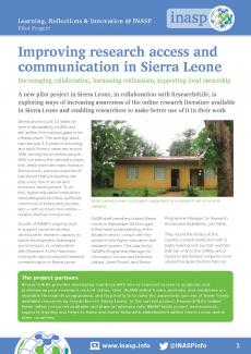 Improving research access and communication in Sierra Leone image Thumbnail