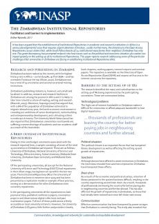 The Zimbabwean institutional repositories case study image Thumbnail