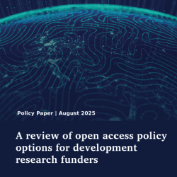 Policy paper: open access policy options for development research funders