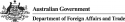 Australian Department of Foreign Affairs and Trade in black letters on a white background